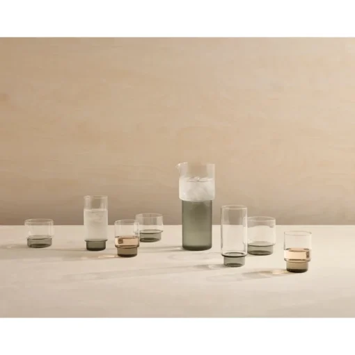 Aaron Probyn RYE Beer / Water Glass, Set of Two - Smoke Grey