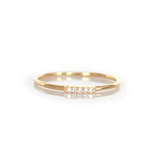 Alinea Pavé Diamond Gold Ring