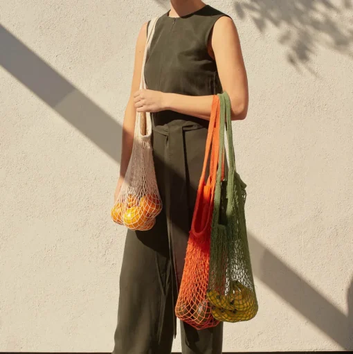 Ami Net Market Tote, Orange
