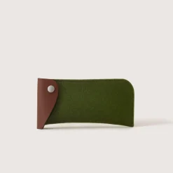 Anzen Felt & Leather Eyeglass Case, Moss