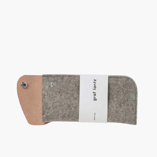 Anzen Felt & Leather Eyeglass Case, Granite