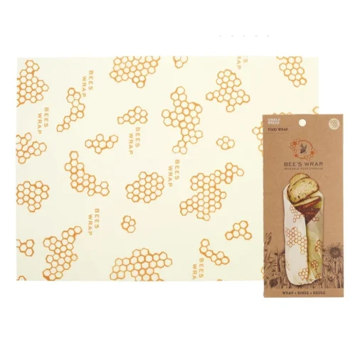 Bee's Wrap Bread Wrap, Honeycomb Print