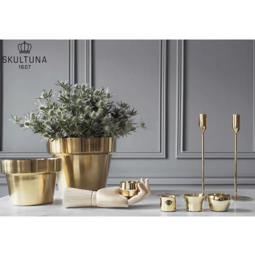 Brushed Brass Flower Pots