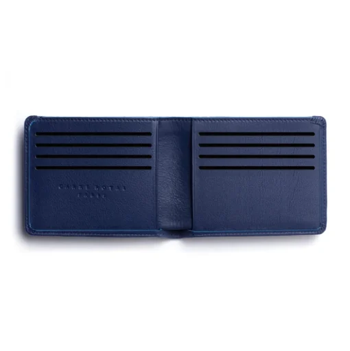 Carré Royal Leather Minimalist Wallet, Navy