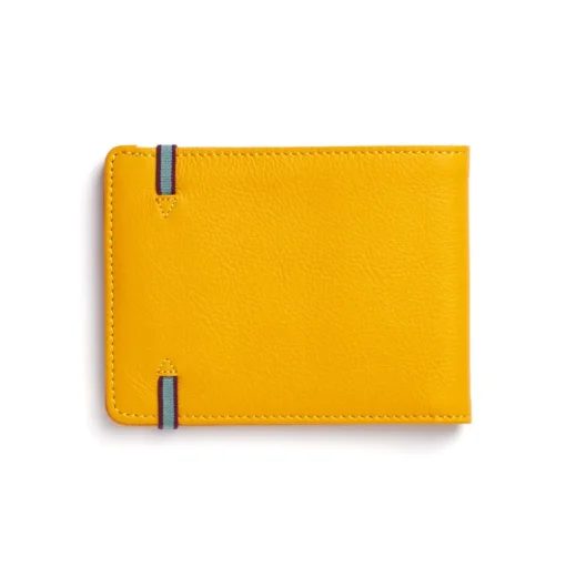 Carré Royal Leather Minimalist Wallet, Yellow