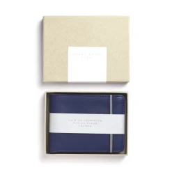 Carré Royal Leather Minimalist Wallet, Navy