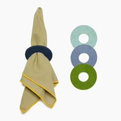 Circle Napkin Rings Set of 4, Ocean