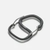 Coachwhip Carabiner Key Ring, Vapor Black