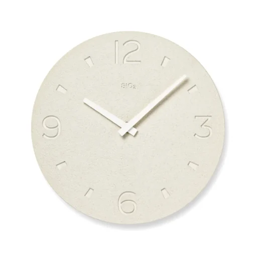 Earth PLA Clock, White