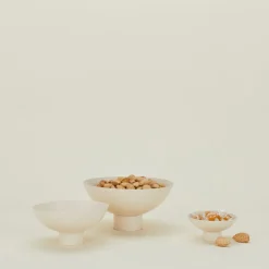 Essential Footed Bowls, Ivory