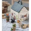 Felt House with Blue Roof