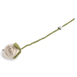 Felt Rose, White