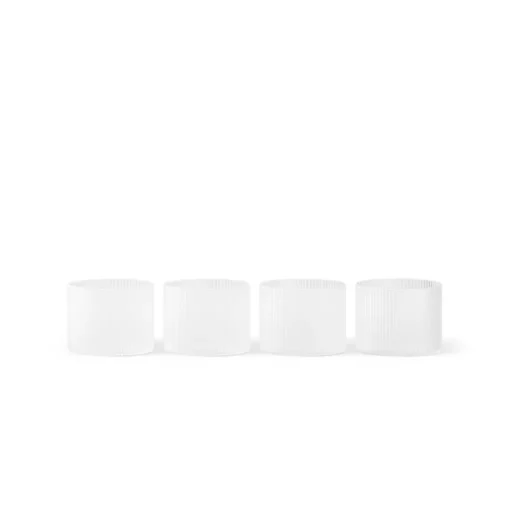 Ferm Living Ripple Low Glasses, Set of 4 - Frost