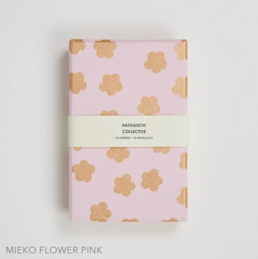 Hataguchi Collective Box Card Set, Mieko Flower Pink