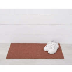 Heathered Shag Doormat, Burnt Coral