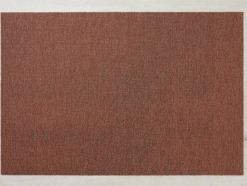 Heathered Shag Doormat, Burnt Coral