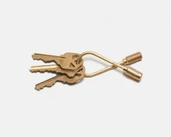 Helix Key Ring, Brass