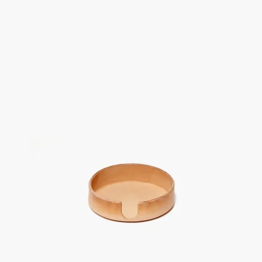Kobon Natural Leather Tray, Round