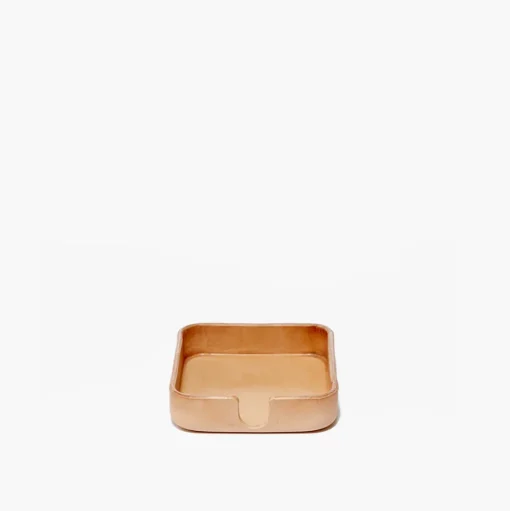 Kobon Natural Leather Tray, Square