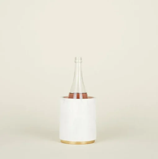 Marble and Brass Utility Canister / Wine Cooler