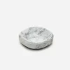 Marble Facet Tray, White Carrara Marble