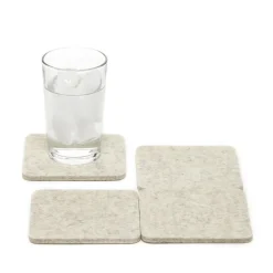 Merino Wool Felt Coaster Sets, Square - Assorted Colors