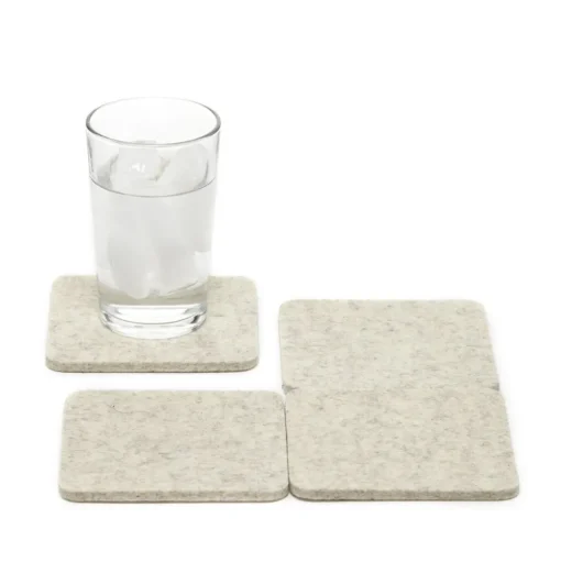 Merino Wool Felt Coaster Sets, Square - Assorted Colors