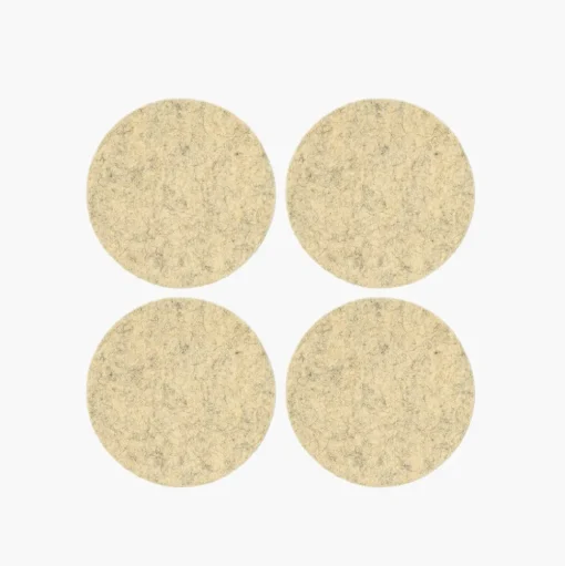 Merino Wool Felt Coaster Sets, Round - Assorted Colors
