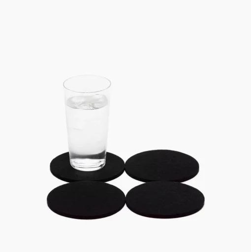 Merino Wool Felt Coaster Sets, Round - Assorted Colors