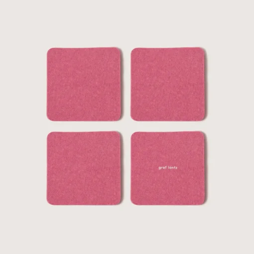 Merino Wool Felt Coaster Sets, Square - Assorted Colors