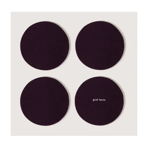 Merino Wool Felt Coaster Sets, Round - Assorted Colors