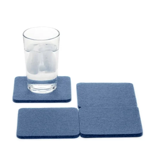 Merino Wool Felt Coaster Sets, Square - Assorted Colors