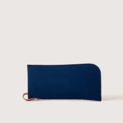 Merino Wool Felt Eyeglass Sleeve, Marine