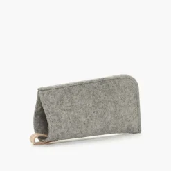 Merino Wool Felt Eyeglass Sleeve, Granite