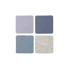 Merino Wool Felt Multi Color Coasters Set of 4, Square