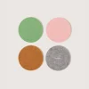Merino Wool Felt Multi-Color Coasters Set of 4, Round