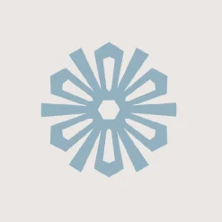 Merino Wool Snowflake Trivet, Heather Blue