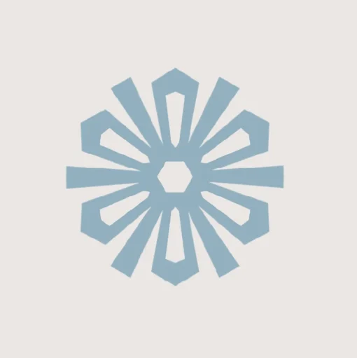 Merino Wool Snowflake Trivet, Heather Blue