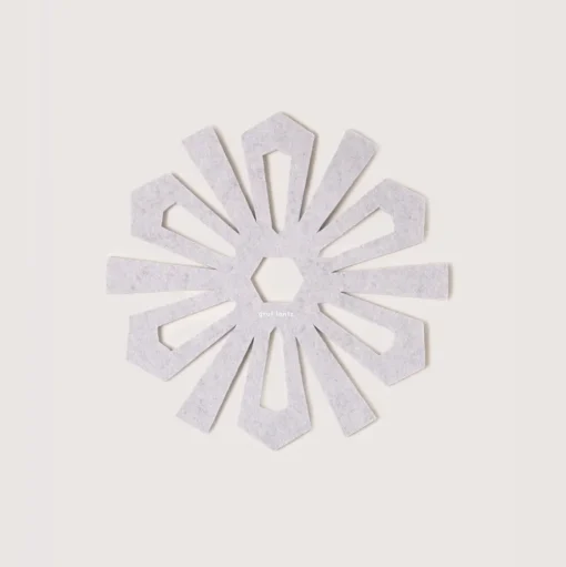 Merino Wool Snowflake Trivet, Fog