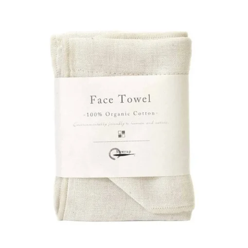 Organic Cotton Face Towel, Ivory