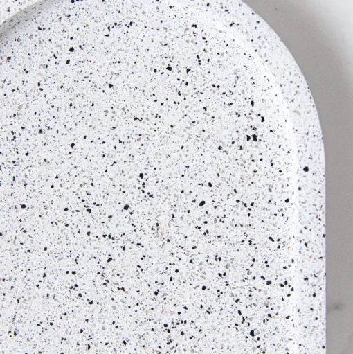 Oval Tray, White Granite Terrazo