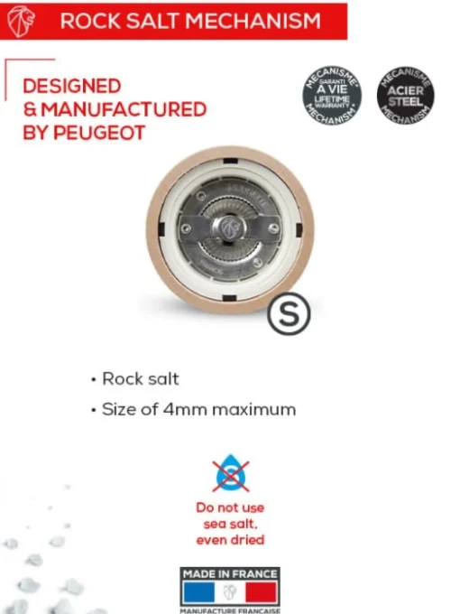 Peugeot Paris Salt Mill U'Select 5", Natural