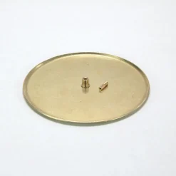 Round Flat Matte Brass Incense Holder