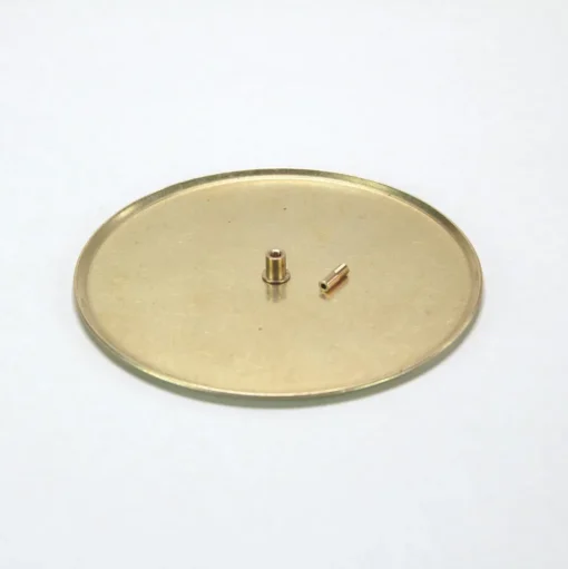 Round Flat Matte Brass Incense Holder
