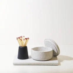 Visa Flat Trays, White Terrazzo