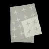 Wool Knit Cross Throw, Grey