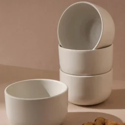 Youlha Stoneware Dinner Bowl, White